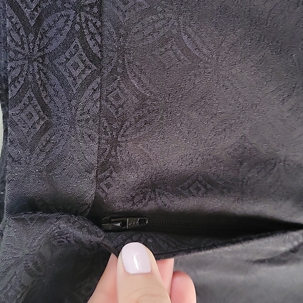 Laundry By‎ Shelli Segal Print Black Ankle Dress Pants Womens Size 14 - Picture 7 of 13